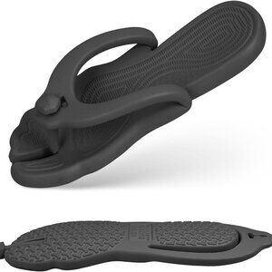 Unisex Foldable Lightweight Non-Slip Shower Slippers for Travel Beach Camp